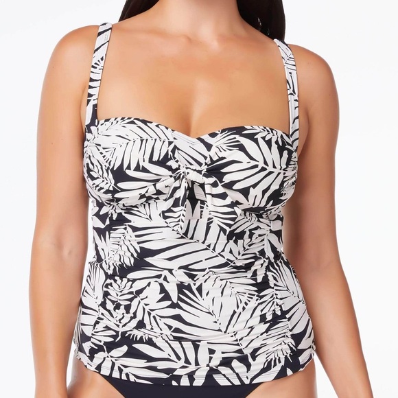 NWT Bleu By Rod Beattie Urban Oasis Print Shirred Underwire D-Cup Tankin… - Picture 2 of 8